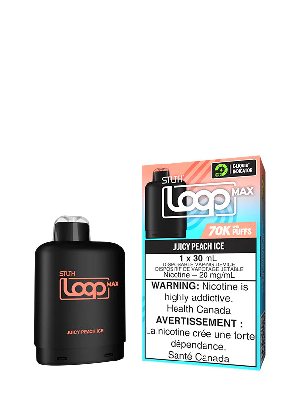 STLTH Loop Max Juicy Peach Ice Pods – 70,000 Puffs