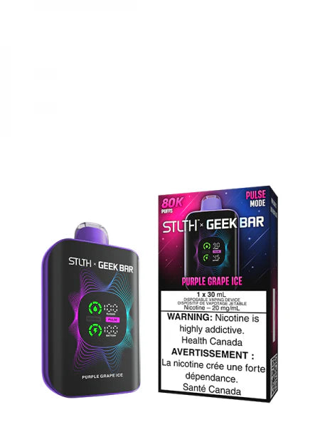 STLTH X GEEKBAR Purple Grape Ice Disposable Vape – 80,000 Puffs