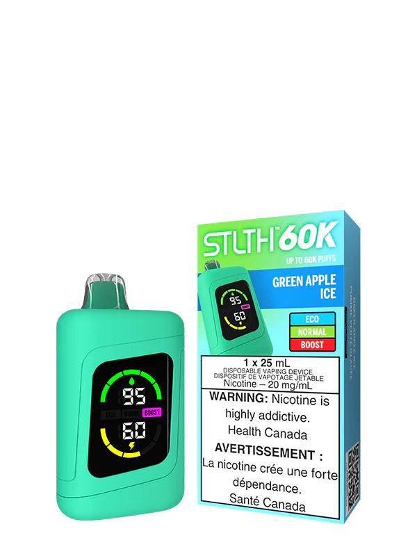 STLTH 60K Green Apple Ice Disposable Vape – 60,000 Puffs